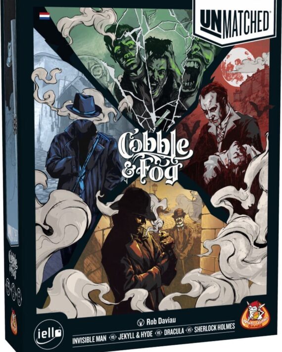 Unmatched: Cobble & Fog - bordspel White Goblin Games Sherlock Holmes, Dracula, Jekyll & Hyde, Invisible Man