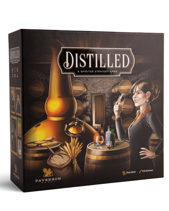 Distilled - bordspel Liberation Game Design, strategisch spel, sterke drank, distilleer maken,